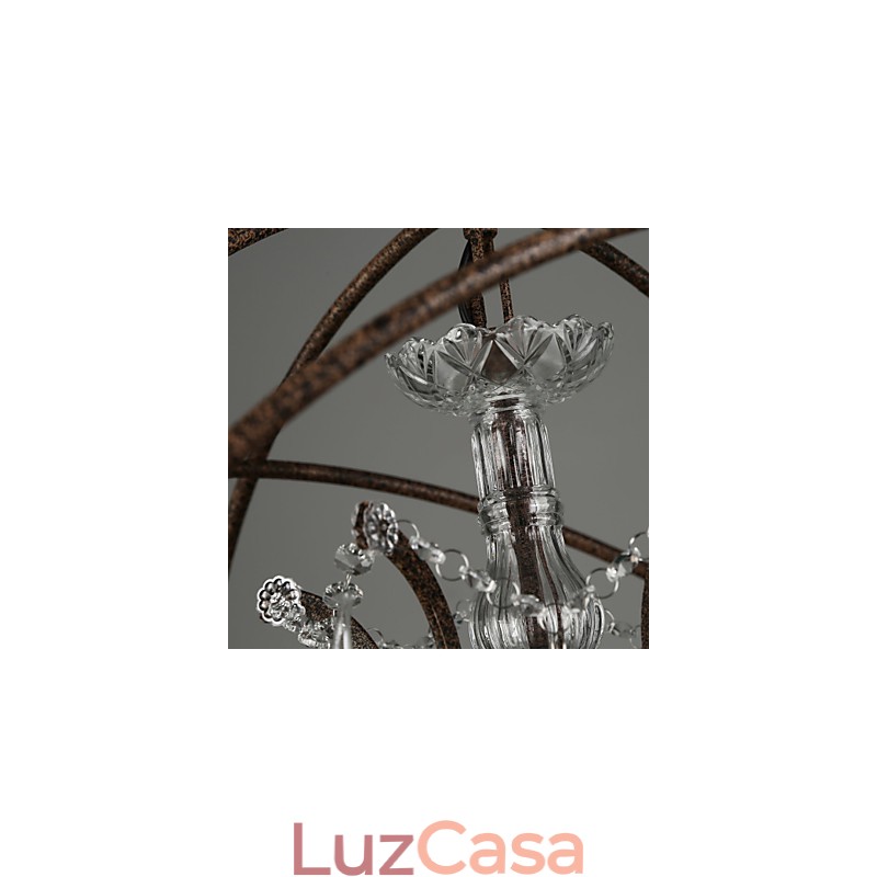 Lustre Cristal Tradicional Clássico Metal