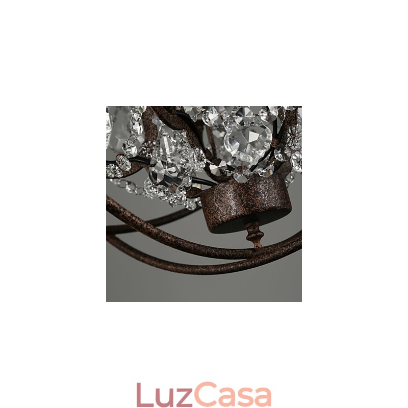 Lustre Cristal Tradicional Clássico Metal