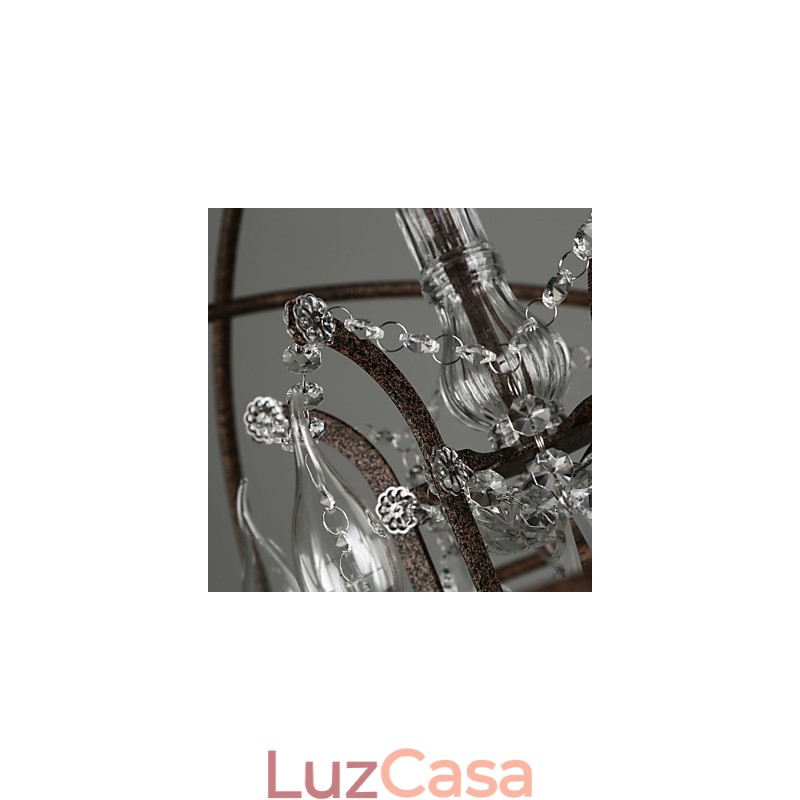 Lustre Cristal Tradicional Clássico Metal