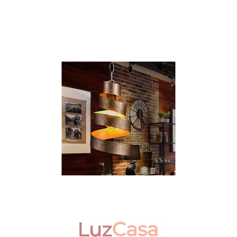 Lâmpada de ferro retrô Lustre moderno minimalista estilo industrial