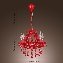 Lustre moderno contemporâneo de cristal cromado em metal