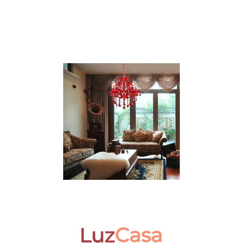 Lustre moderno contemporâneo de cristal cromado em metal