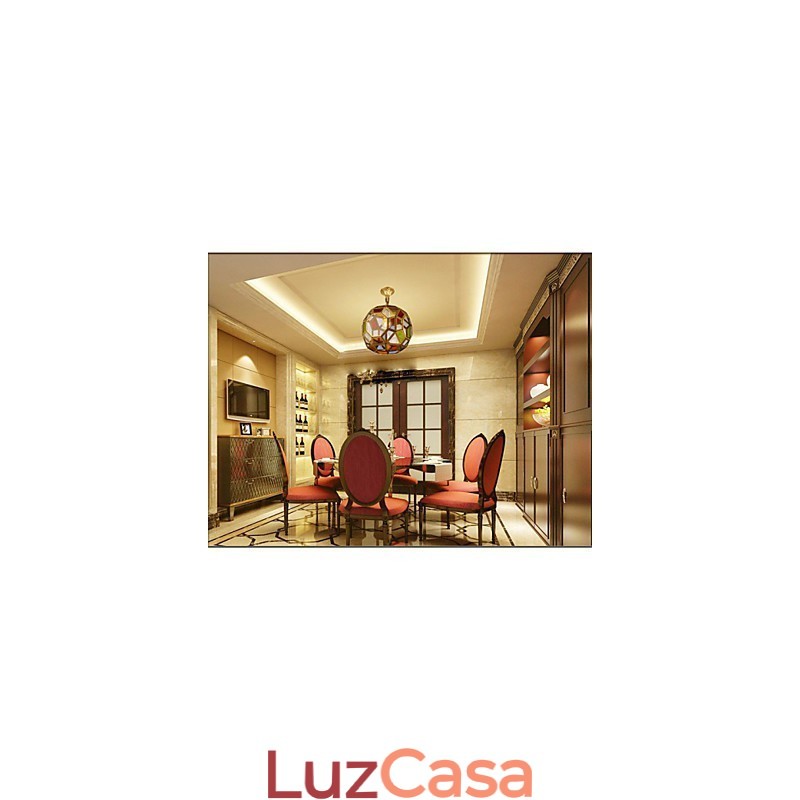 Luzes de lâmpada de varandaLâmpada de varanda Lustre de cobre pequeno exótico