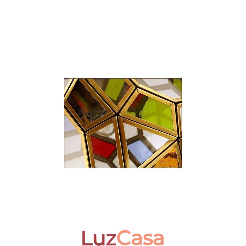 Luzes de lâmpada de varandaLâmpada de varanda Lustre de cobre pequeno exótico