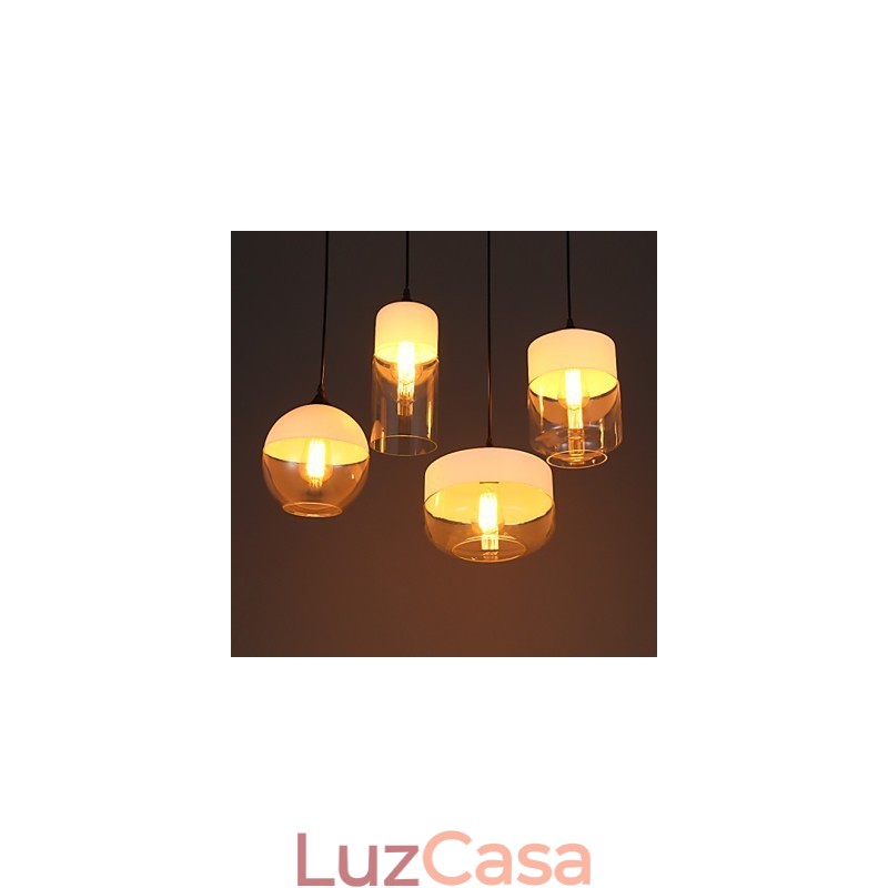 A loja Nordic Creative Stair Shop'S Art Wrought Iron Glass Chandelier Lamp