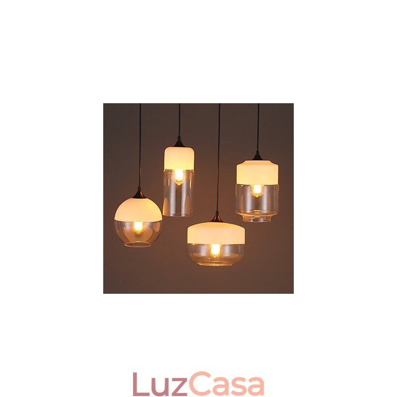 A loja Nordic Creative Stair Shop'S Art Wrought Iron Glass Chandelier Lamp