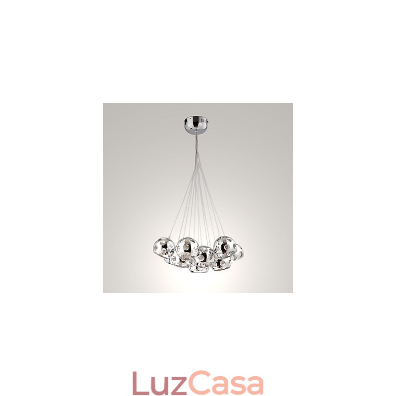 Luminária pendente moderna contemporânea Globe Chrome Metal