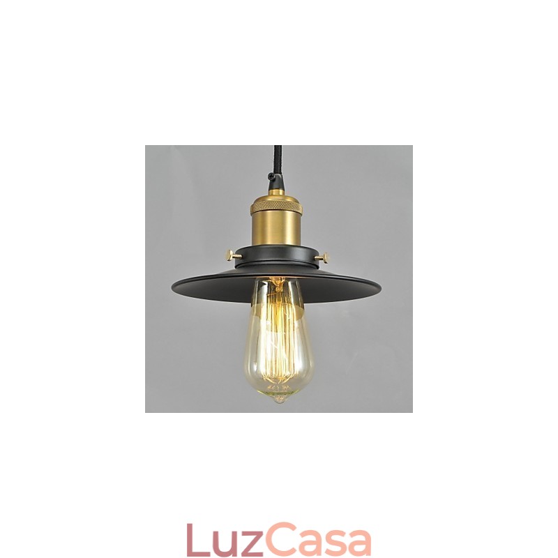 Luminária pendente de metal estilo country mini com pintura