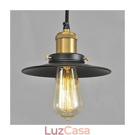 Luminária pendente de metal estilo country mini com pintura