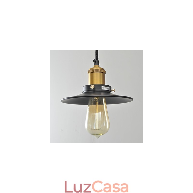 Luminária pendente de metal estilo country mini com pintura