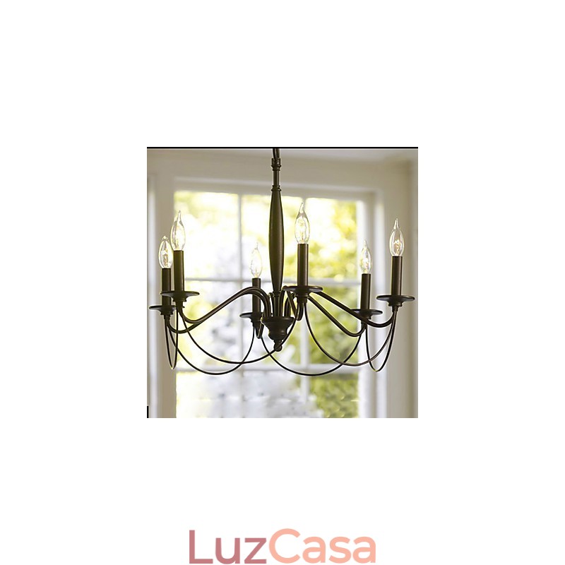 Lustre tradicional clássico galvanizado