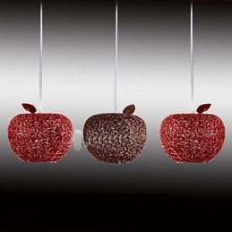 Lustre de alumínio trançado com três lâmpadas de cabeça Apple