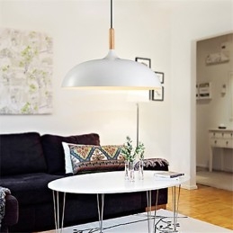 Luminária pendente retrô com pintura em madeira e metal, luminária pendente de café