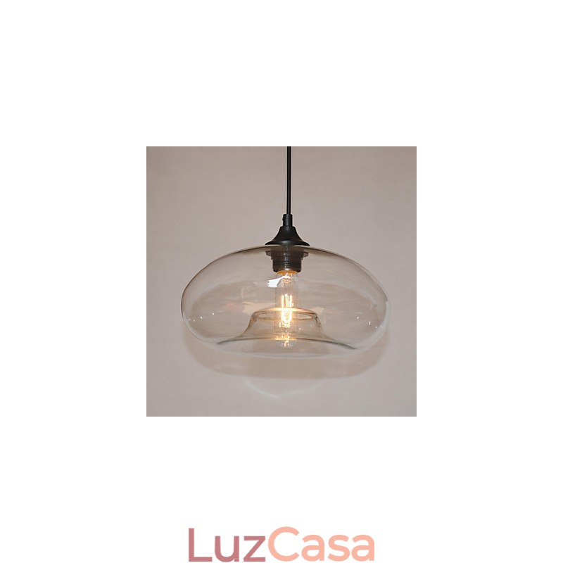 Característica moderna 1 pingente de luz com sombra transparente
