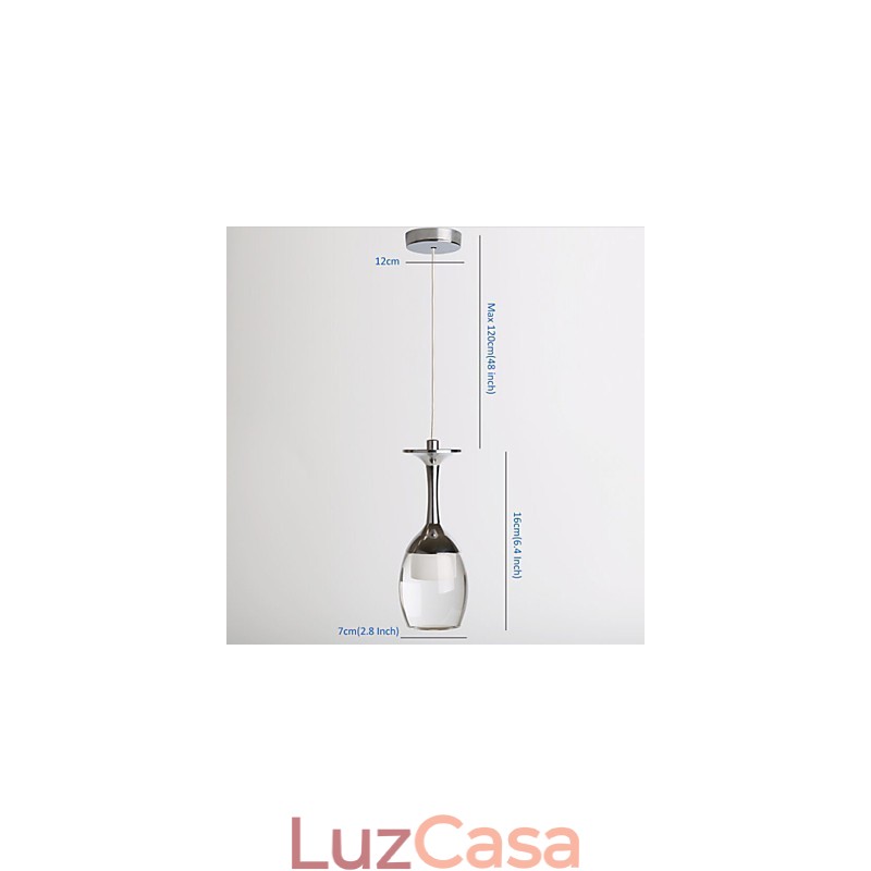 Luminárias pendentes 1 luz Mini estilo moderno contemporâneo Metal