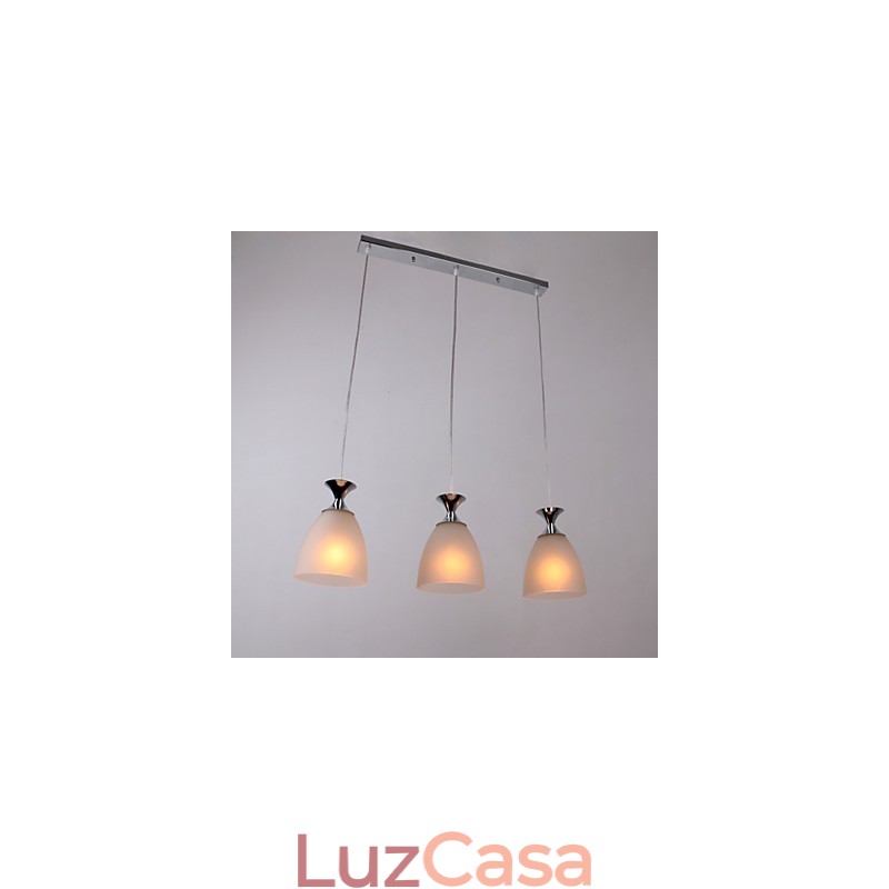 Luminária pendente moderna contemporânea estilo mini ilha cromada