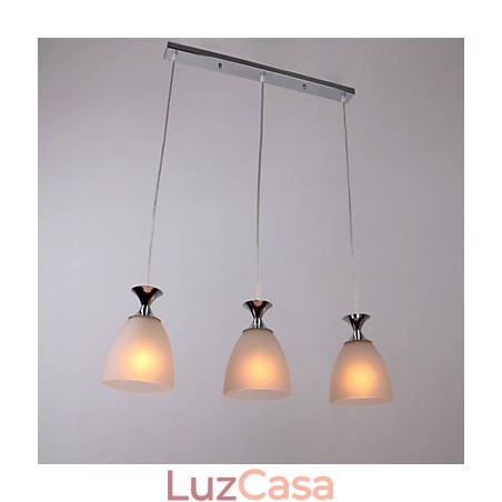 Luminária pendente moderna contemporânea estilo mini ilha cromada