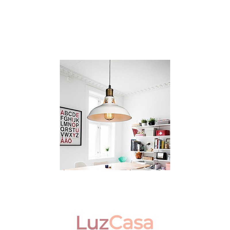 Lâmpada de luz suspensa de ferro forjado com cabeça única e originalidade em estilo country americano