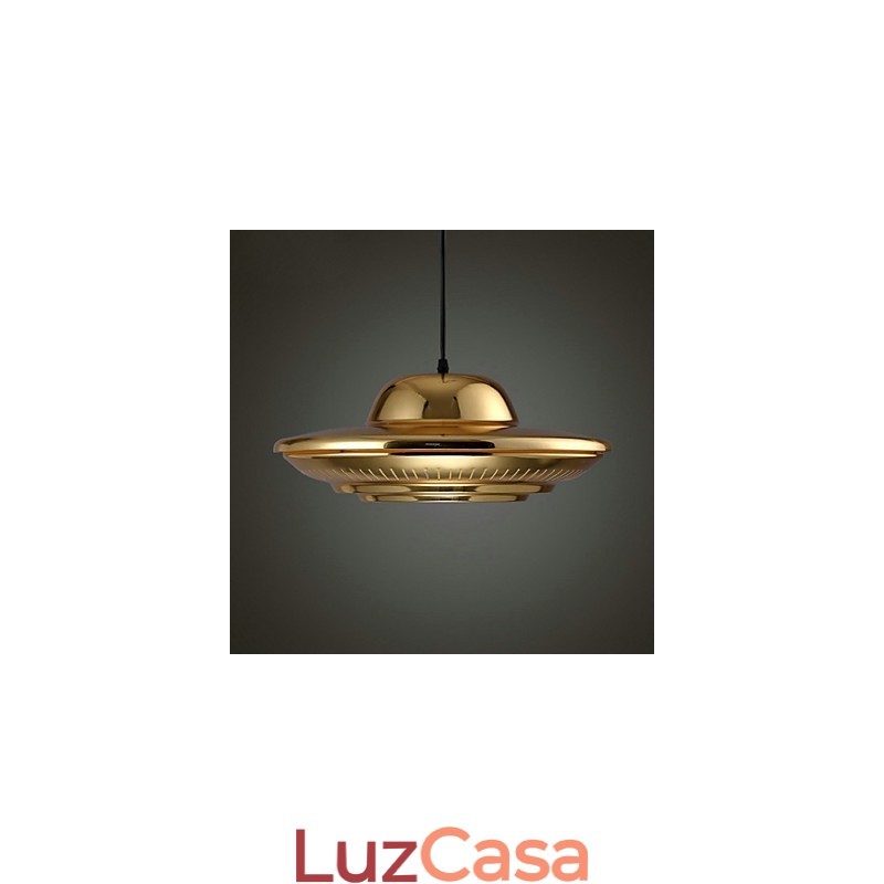 Luz pendente de metal galvanizado country para garagem