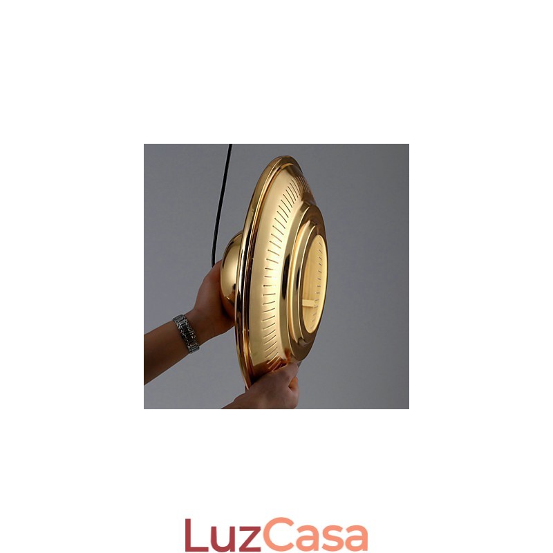 Luz pendente de metal galvanizado country para garagem