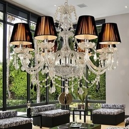 Lustre de Cristal Elegante com 8 Luzes