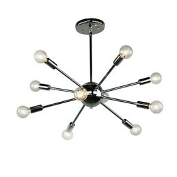 Luminária pendente estilo country mini metal cromado