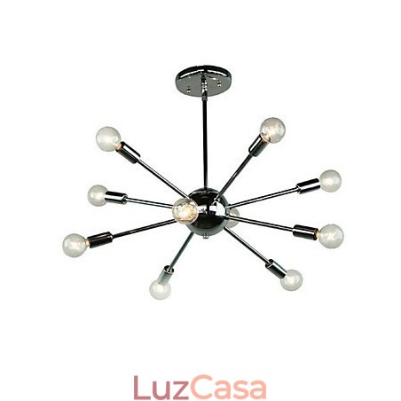 Luminária pendente estilo country mini metal cromado Luminária pendente estilo country mini metal cromado