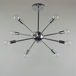 Luminária pendente estilo country mini metal cromado