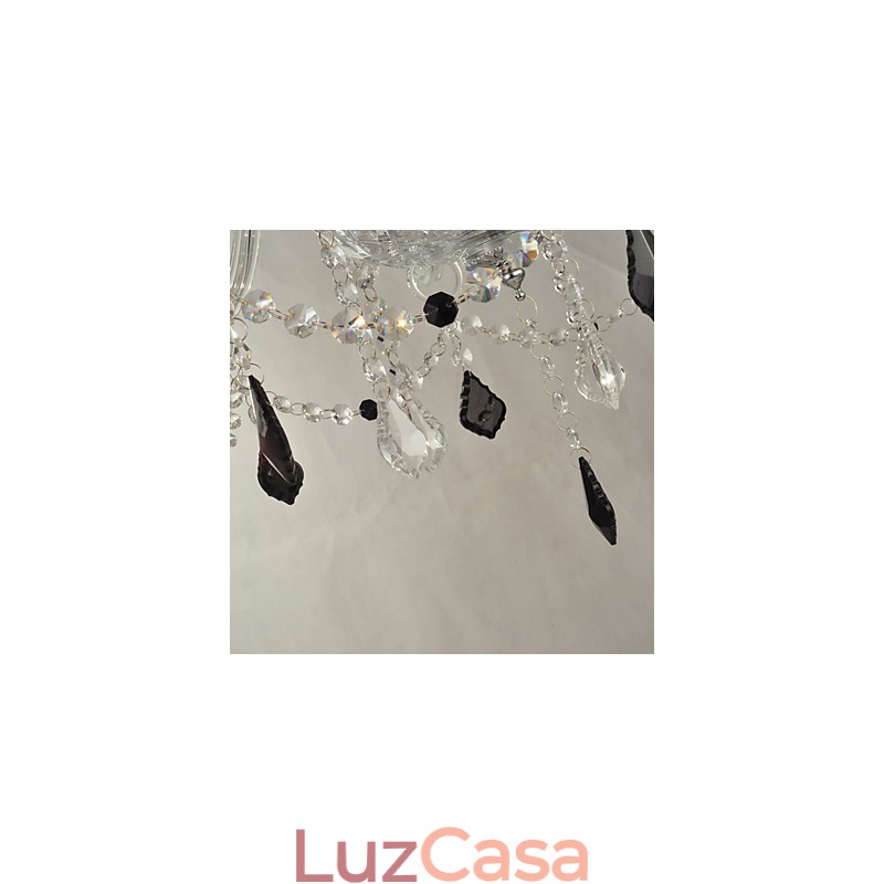 Lustre de Cristal Elegante com 8 Luzes