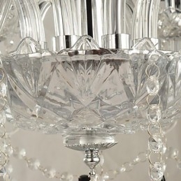 Lustre de Cristal Elegante com 8 Luzes