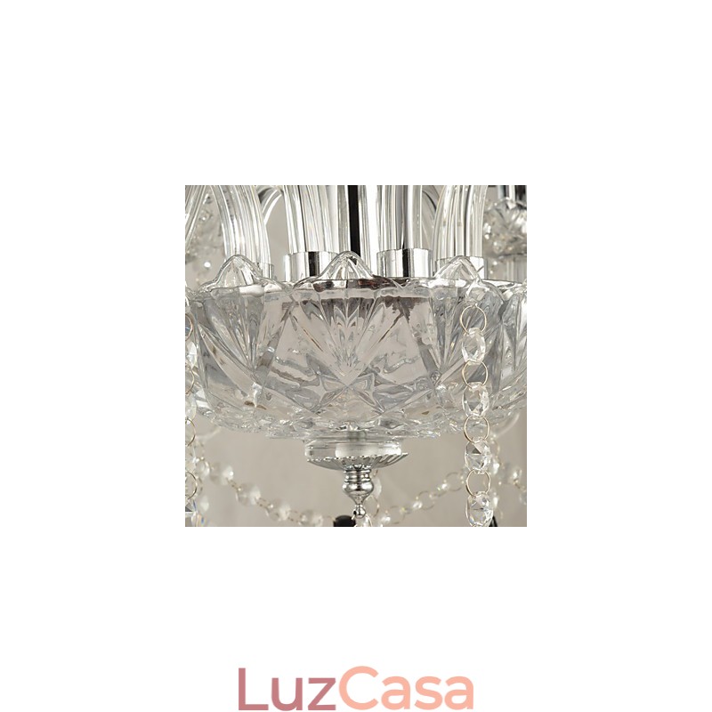 Lustre de Cristal Elegante com 8 Luzes