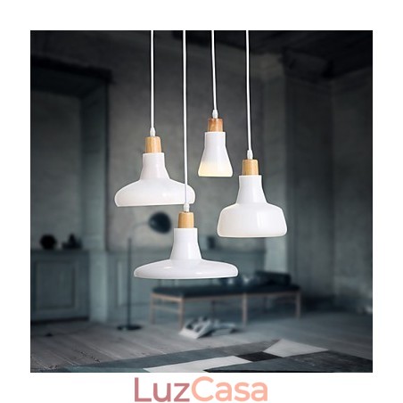 Pendente de 4 luzes com característica criativa e cúpula de ferro Pendente de 4 luzes com característica criativa e cúpula de ferro