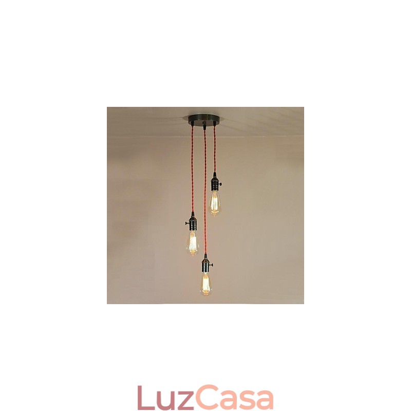 Montagem embutida em metal galvanizado estilo country mini