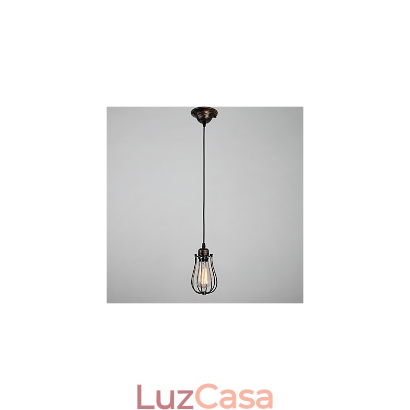 Mini Lâmpada Estilo Country 1 Luz Retro
