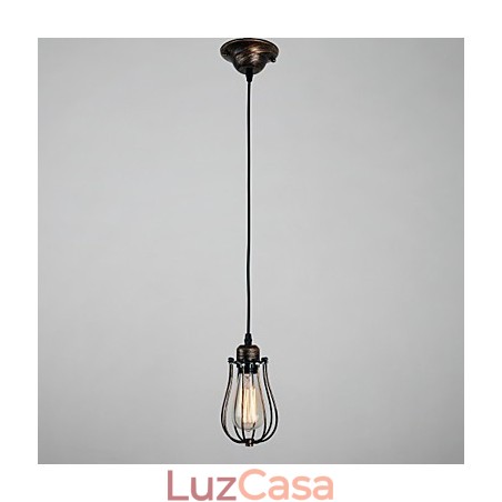 Mini Lâmpada Estilo Country 1 Luz Retro