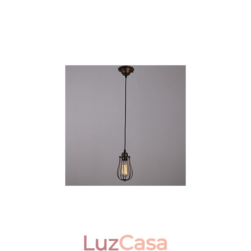 Mini Lâmpada Estilo Country 1 Luz Retro