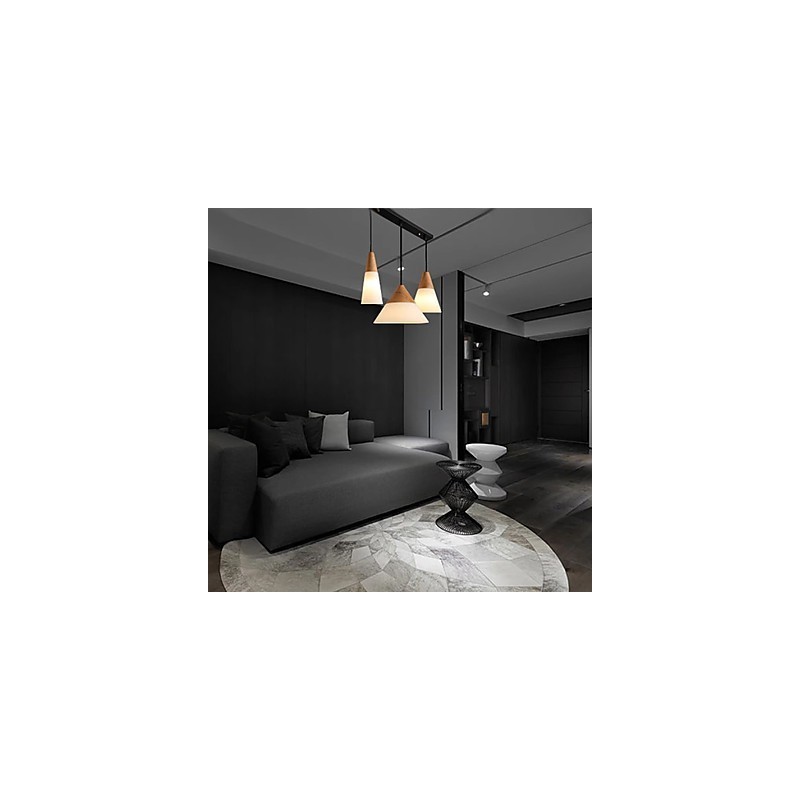 Lustre moderno e contemporâneo estilo mini cromado de metal