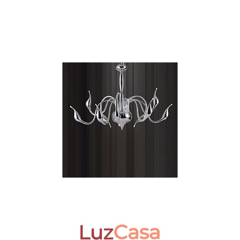 Lustre de metal galvanizado contemporâneo moderno