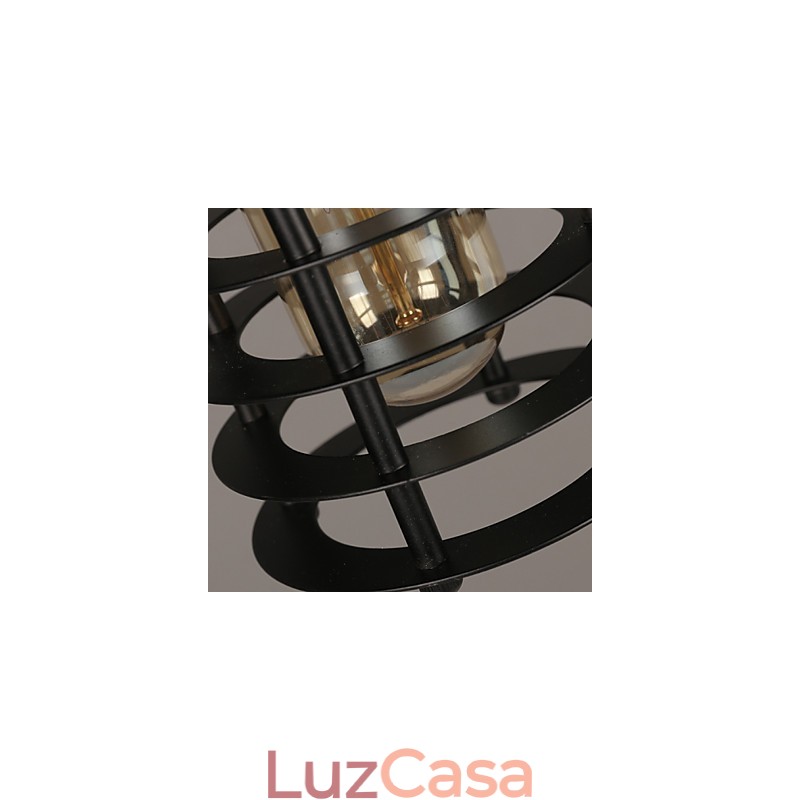 Retro Círculo De Lâmpadas De Cabeça Única E Lanternas Personagem Arte Lustre Lâmpada