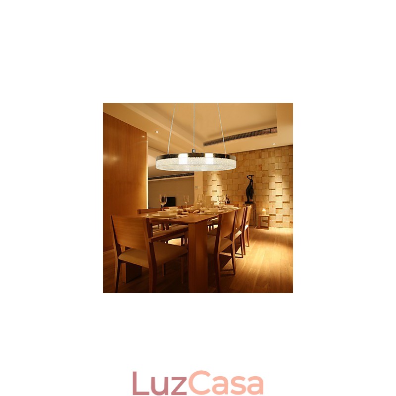 Luminária pendente de cristal dourada moderna