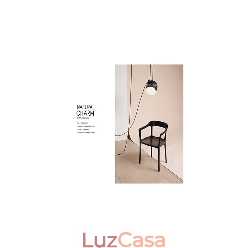 Luminária pendente de metal com pintura contemporânea moderna