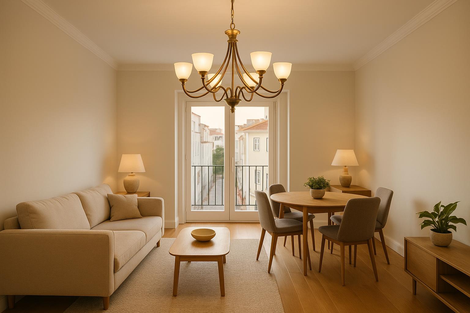 Como escolher um lustre grande para sala em Portugal